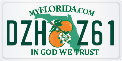 FL license plate DZHZ61