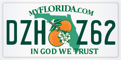 FL license plate DZHZ62