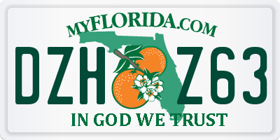 FL license plate DZHZ63