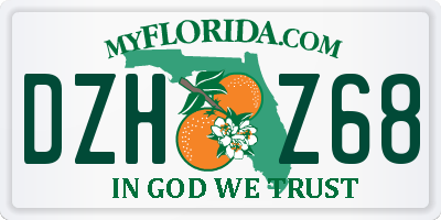 FL license plate DZHZ68