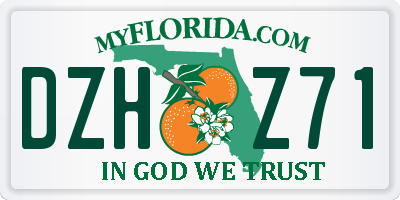 FL license plate DZHZ71