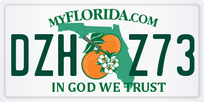 FL license plate DZHZ73