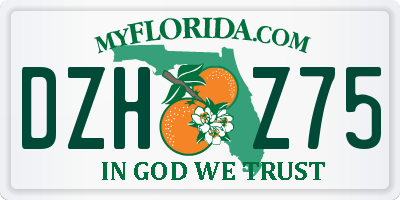 FL license plate DZHZ75