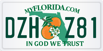 FL license plate DZHZ81