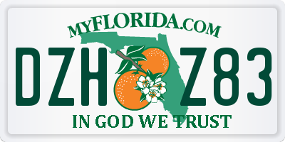 FL license plate DZHZ83