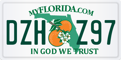 FL license plate DZHZ97