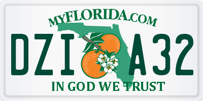 FL license plate DZIA32