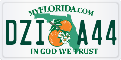 FL license plate DZIA44