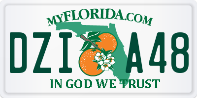 FL license plate DZIA48