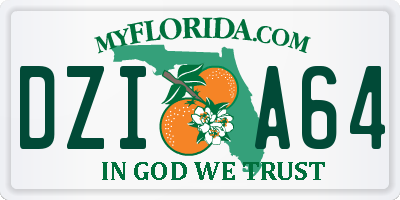 FL license plate DZIA64
