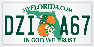 FL license plate DZIA67