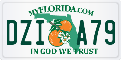 FL license plate DZIA79