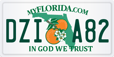 FL license plate DZIA82