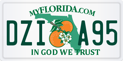 FL license plate DZIA95