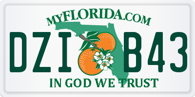 FL license plate DZIB43