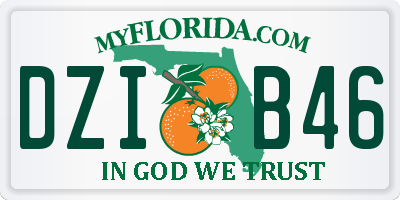 FL license plate DZIB46