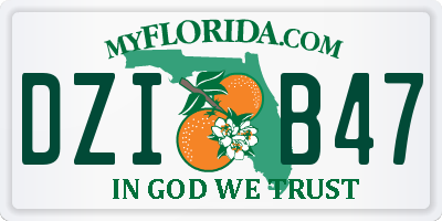 FL license plate DZIB47