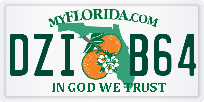 FL license plate DZIB64