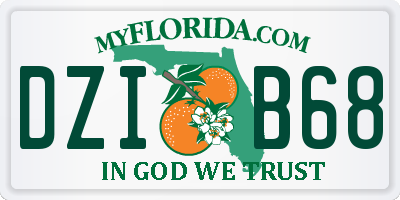 FL license plate DZIB68