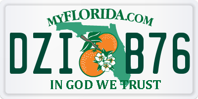 FL license plate DZIB76