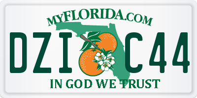 FL license plate DZIC44