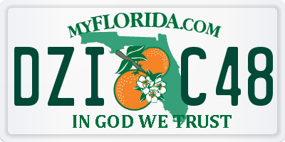 FL license plate DZIC48