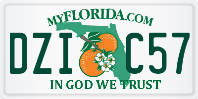 FL license plate DZIC57