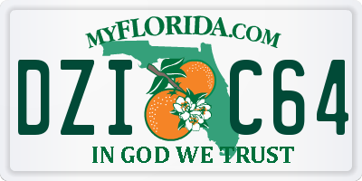FL license plate DZIC64