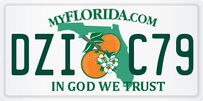 FL license plate DZIC79