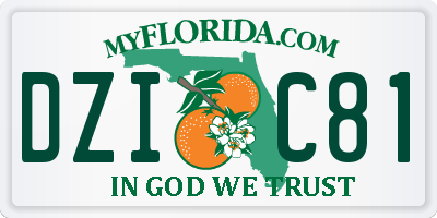 FL license plate DZIC81