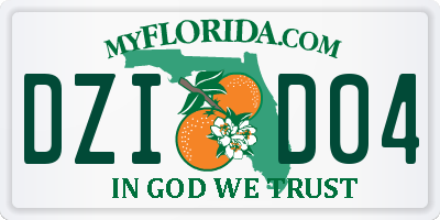 FL license plate DZID04