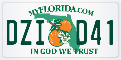 FL license plate DZID41