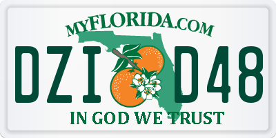 FL license plate DZID48