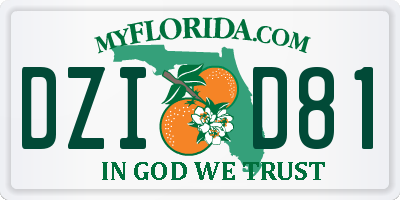 FL license plate DZID81
