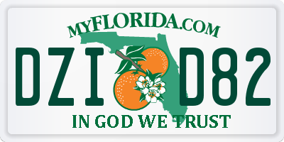FL license plate DZID82