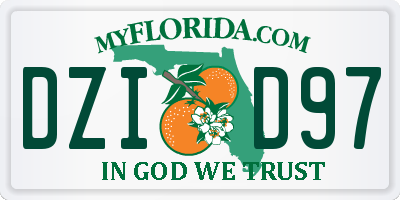 FL license plate DZID97