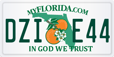 FL license plate DZIE44
