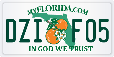 FL license plate DZIF05