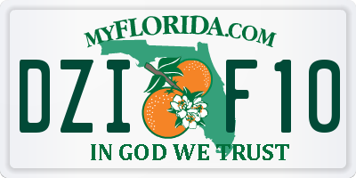 FL license plate DZIF10