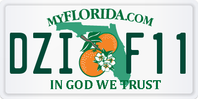 FL license plate DZIF11