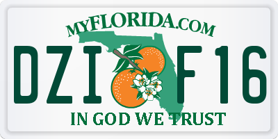 FL license plate DZIF16