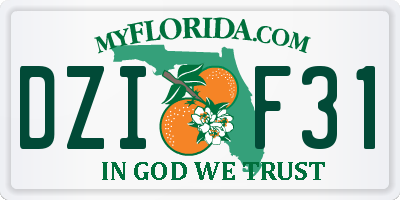 FL license plate DZIF31