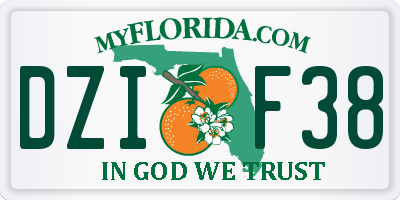 FL license plate DZIF38