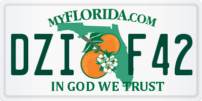 FL license plate DZIF42