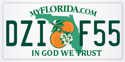 FL license plate DZIF55