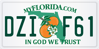 FL license plate DZIF61