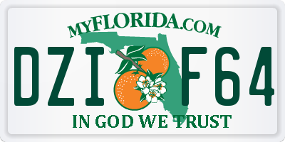 FL license plate DZIF64