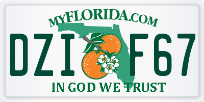 FL license plate DZIF67