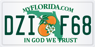 FL license plate DZIF68