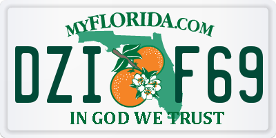 FL license plate DZIF69